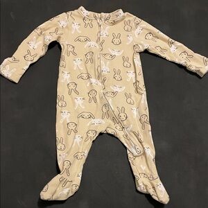 Old Navy Bunny Print Baby Footie Pajama